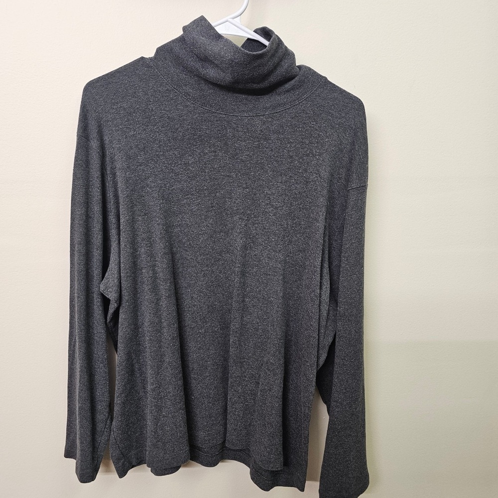 Heavyweight Gray Turtleneck Pullover Top Plus Size 3X Jones New York Sport